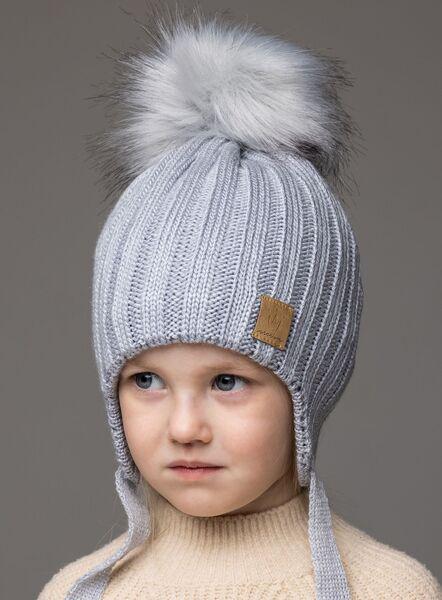 Шапка детская для девочек Корона D952 флис 46-50 см Серый - фото 1 Шапка детская для девочек Корона D952 флис 46-50 см Серый - фото 1