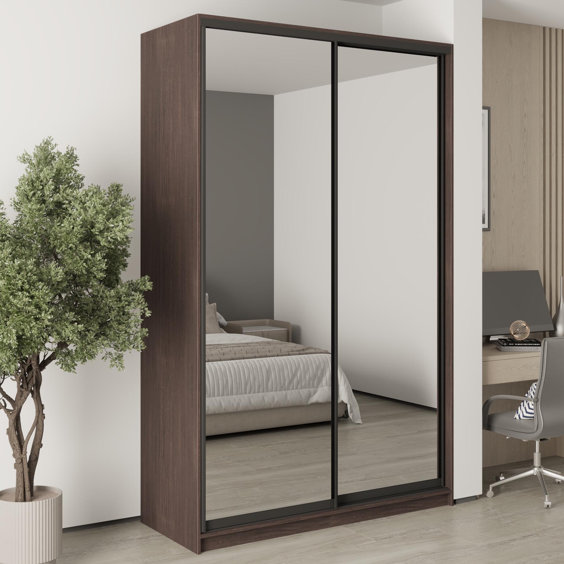 Шкаф-купе двухдверный MebelStar Стандарт BG 2 зеркала 150x45x240 см Дуб ристрето (MBS-10323) Шкаф-купе двухдверный MebelStar Стандарт BG 2 зеркала 150x45x240 см Дуб ристрето (MBS-10323)