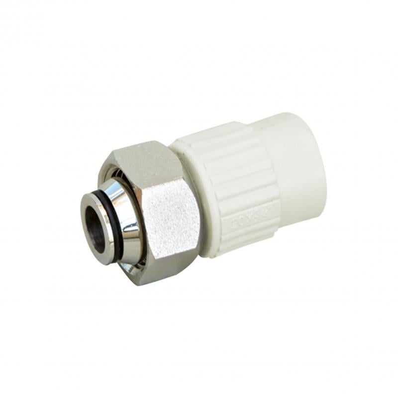Муфта евроконус PPR Blue Ocean с накидной гайкой 20х3/4" ВР (30366407)