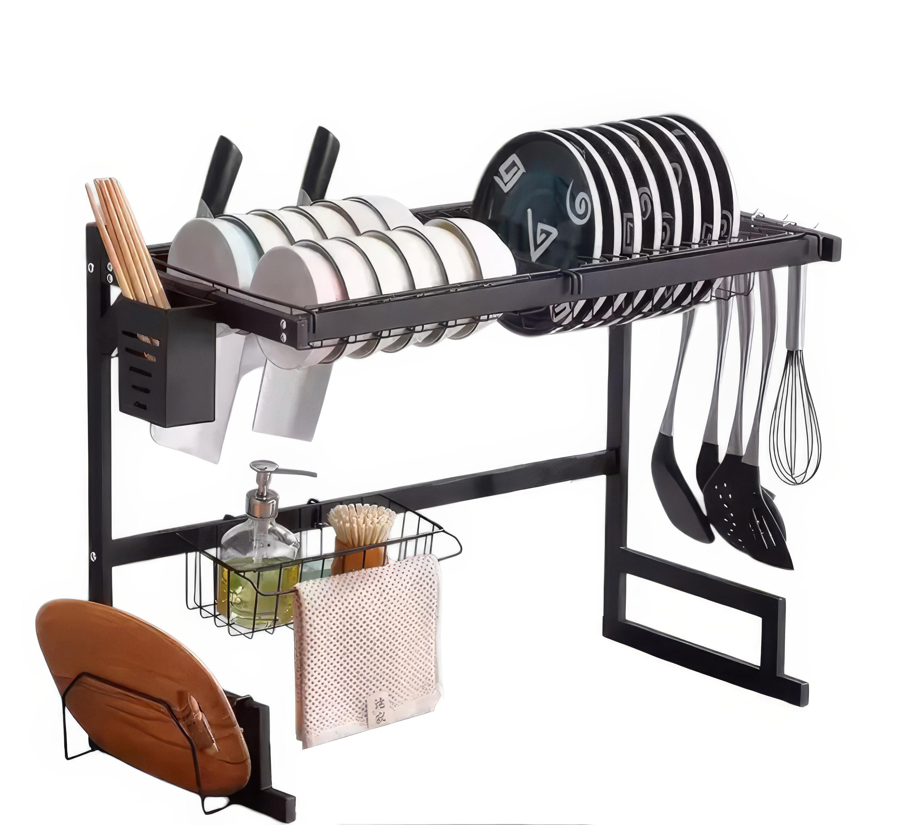 Органайзер для сушки посуды KitchenRack 65 см Черный (24948638) Органайзер для сушки посуды KitchenRack 65 см Черный (24948638)