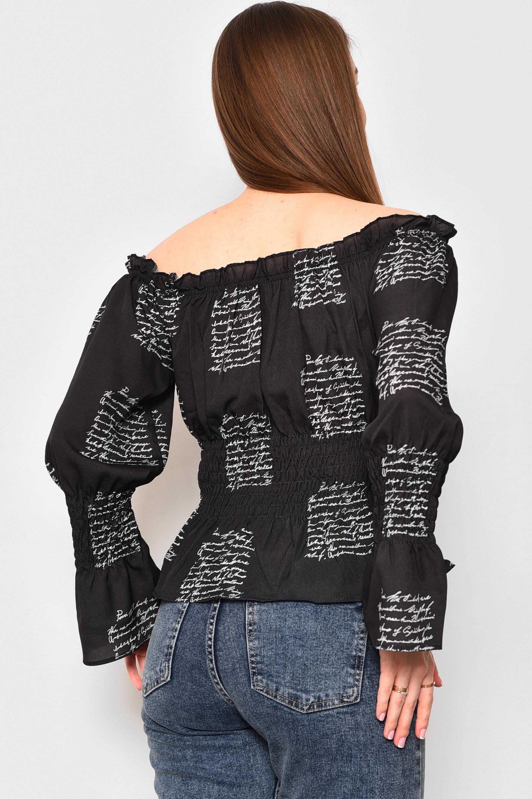 Блуза жіноча р. 42 Чорний (173819) - фото 3