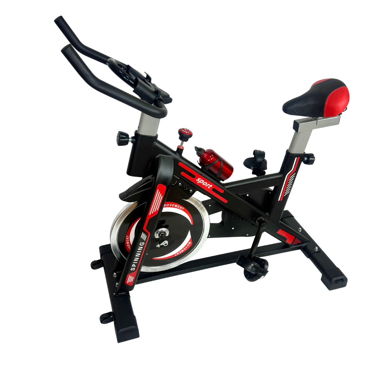 Велотренажер домашний Черно-красный (ART-026)