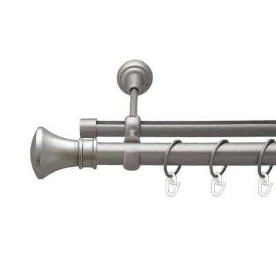 Карниз металлический Orvit Люксор двухрядный оппозитный 25/19 мм 200 см Сатин (009-2496)