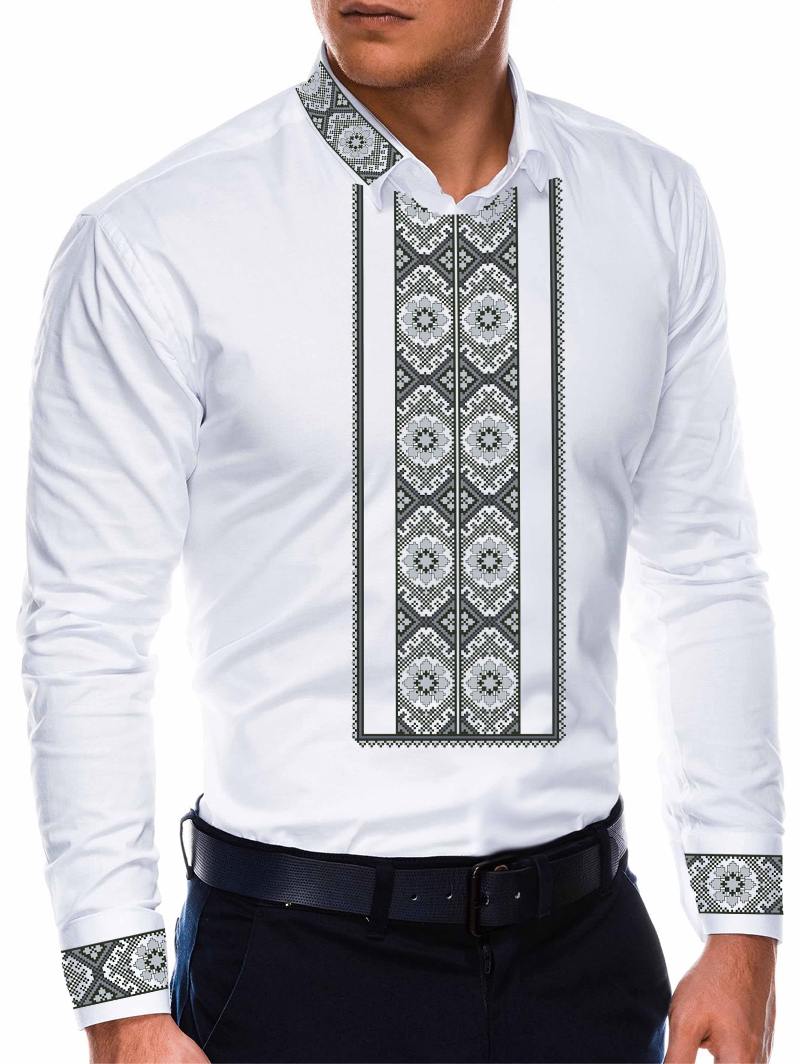 Заготовка для вышивки нитями или бисером рубашка габардин (СЧГ-374)