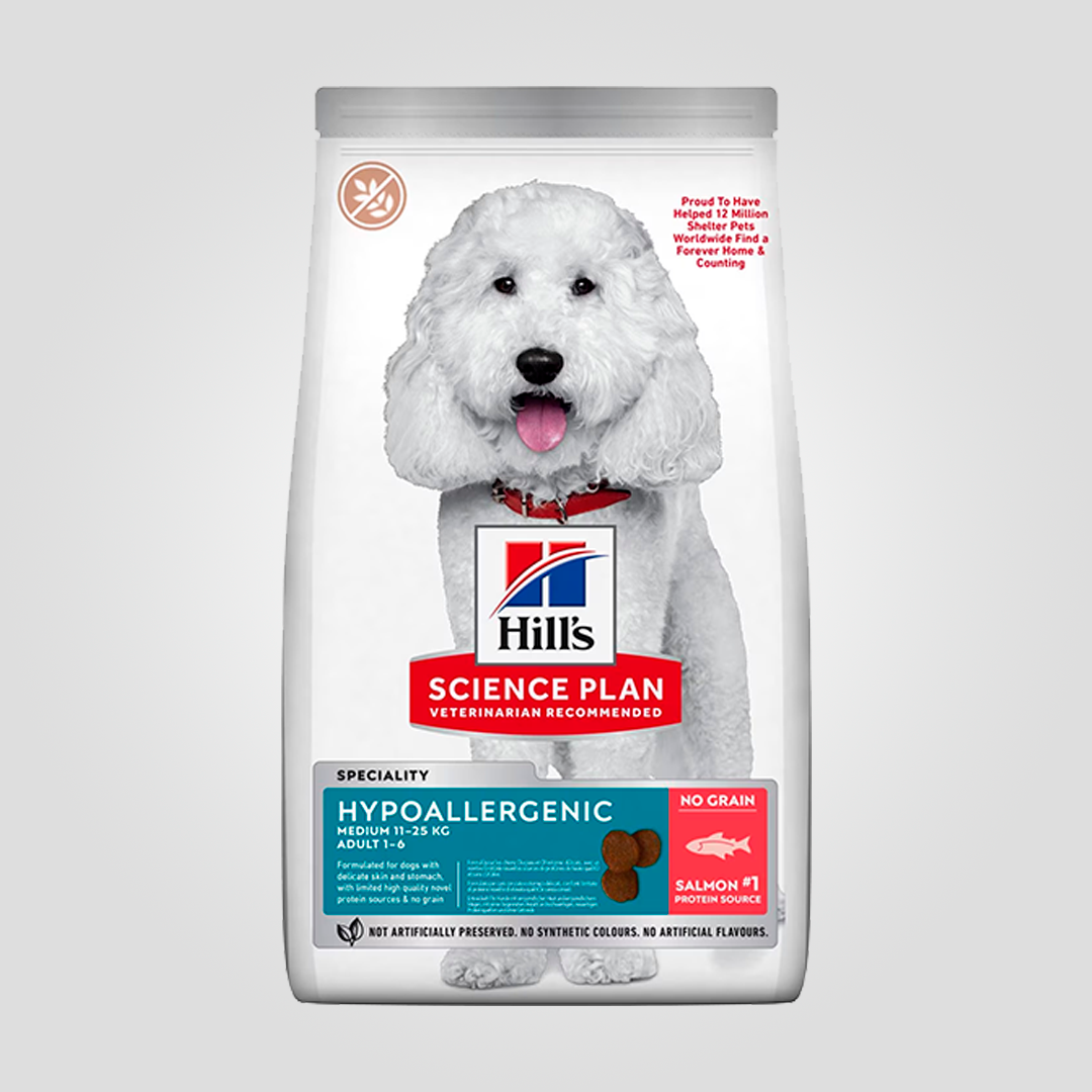 Корм сухой Hill's Science Plan Hypoallergenic Medium для собак средних пород с лососем 12 кг (2218312203)