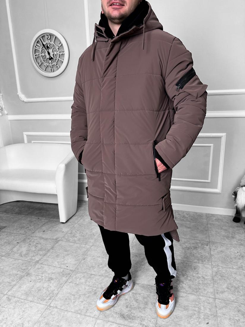 Парка чоловіча 7-485 S Коричневий - фото 4