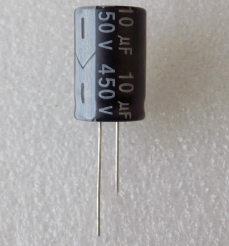 Конденсатор электролитический 10uF 450V 105C 10 мкФ 450В 105 град/10x450x105 град chong 13x21 мм (17595) Конденсатор электролитический 10uF 450V 105C 10 мкФ 450В 105 град/10x450x105 град chong 13x21 мм (17595)