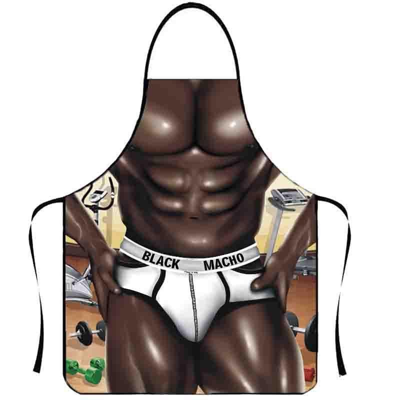 Фартух з приколом Негр в трусах 73х57 см Коричневий (49943)