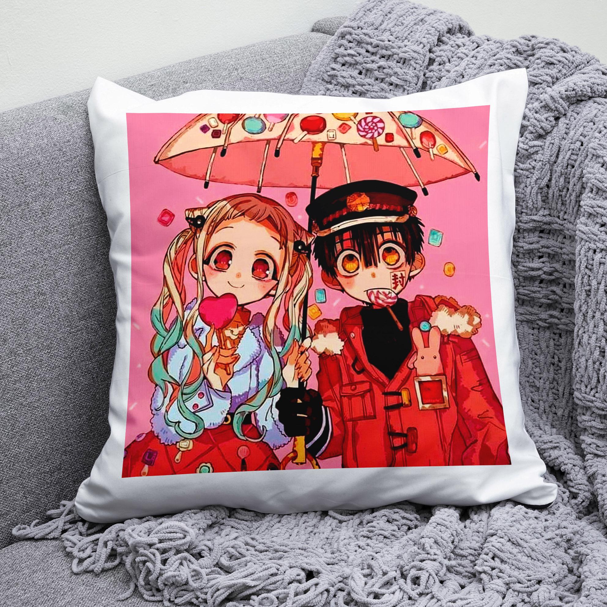 Плюшевая подушка квадрат с принтом аниме Jibaku Shounen Hanako kun "3
