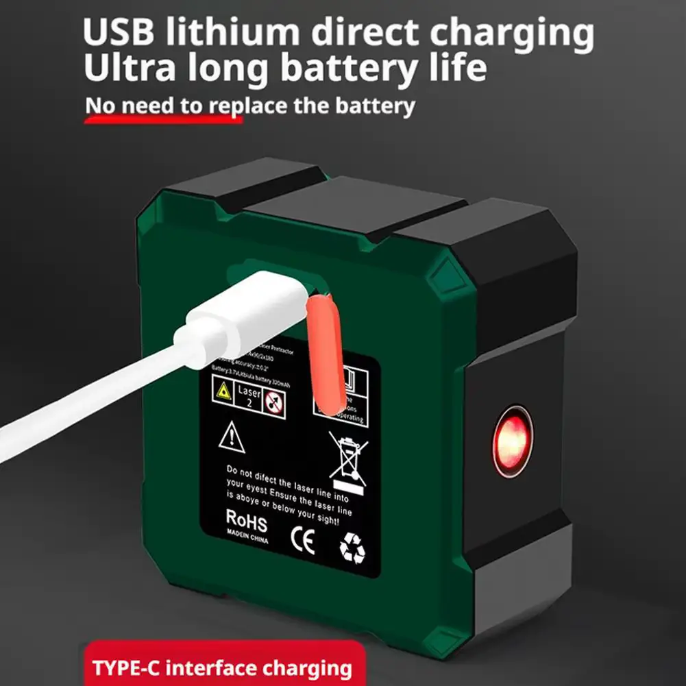 Угломер цифровой Digital Protractor JC 100 со встроенным аккумулятором инклинометр с лазерами и магнитом (28282278) - фото 2 Угломер цифровой Digital Protractor JC 100 со встроенным аккумулятором инклинометр с лазерами и магнитом (28282278) - фото 2