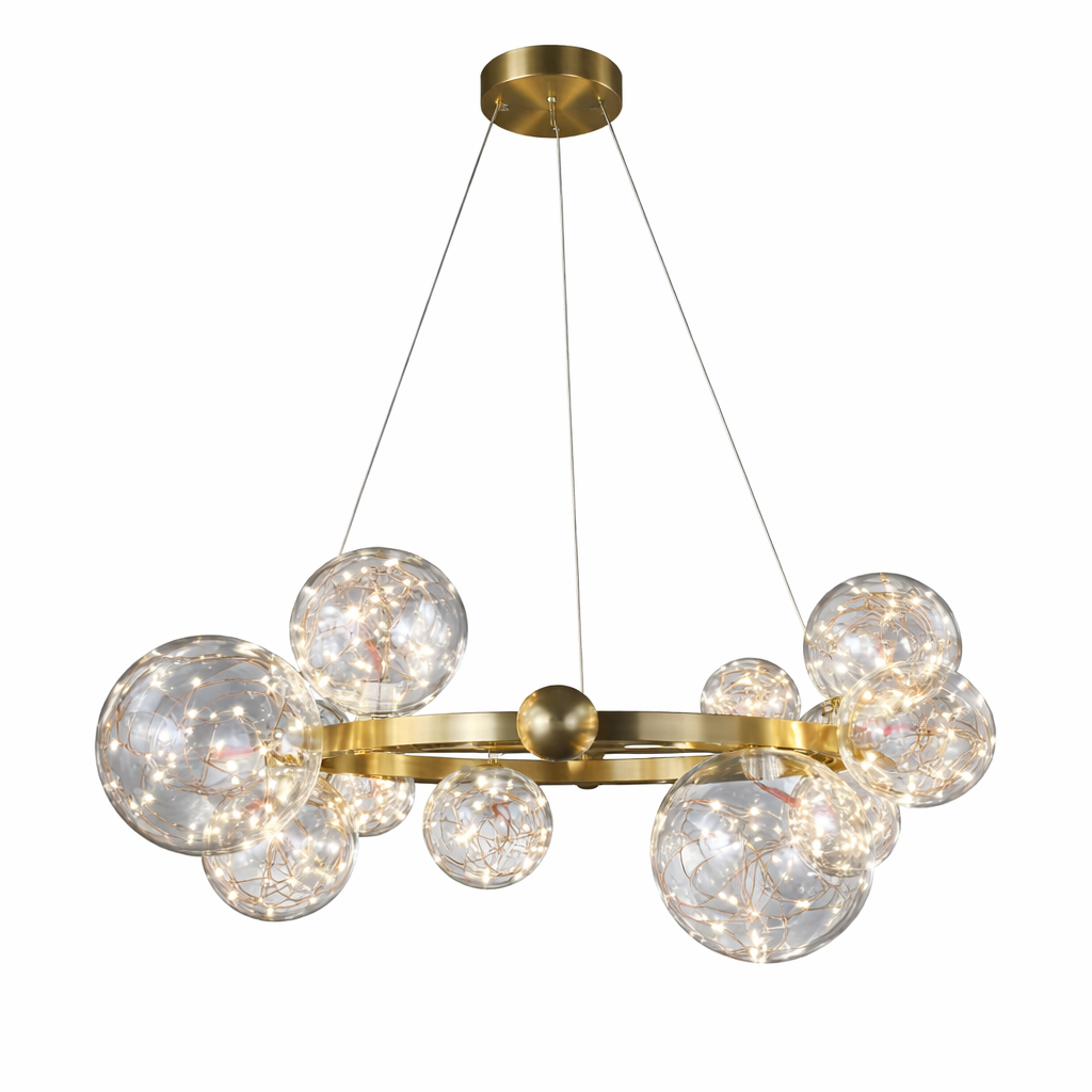 Люстра потолочная на 11 матовых плафонов Серебряный (AS122 CH)