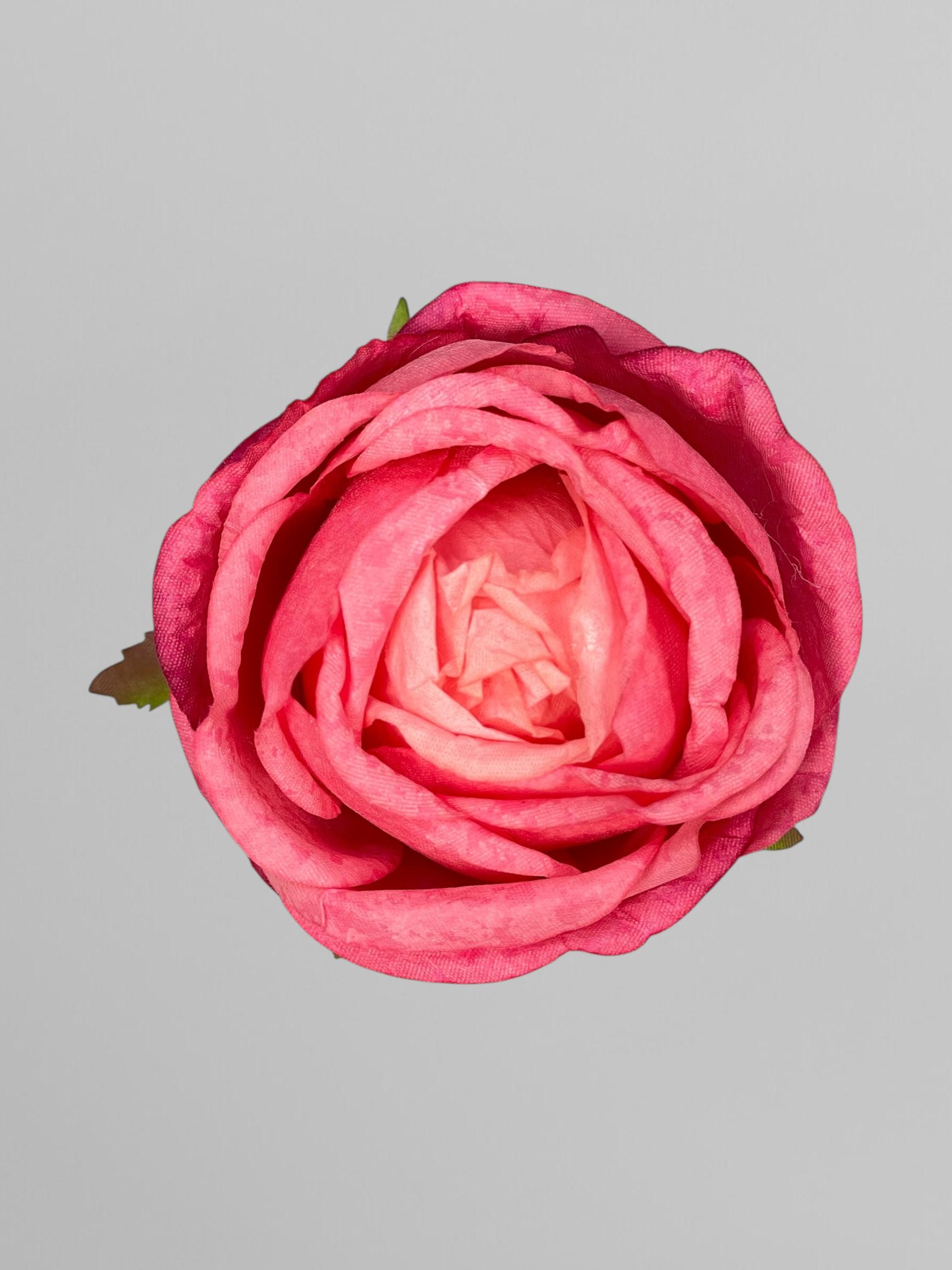 Искусственная головка розы декоративная L 8 см Розовый (К02128)