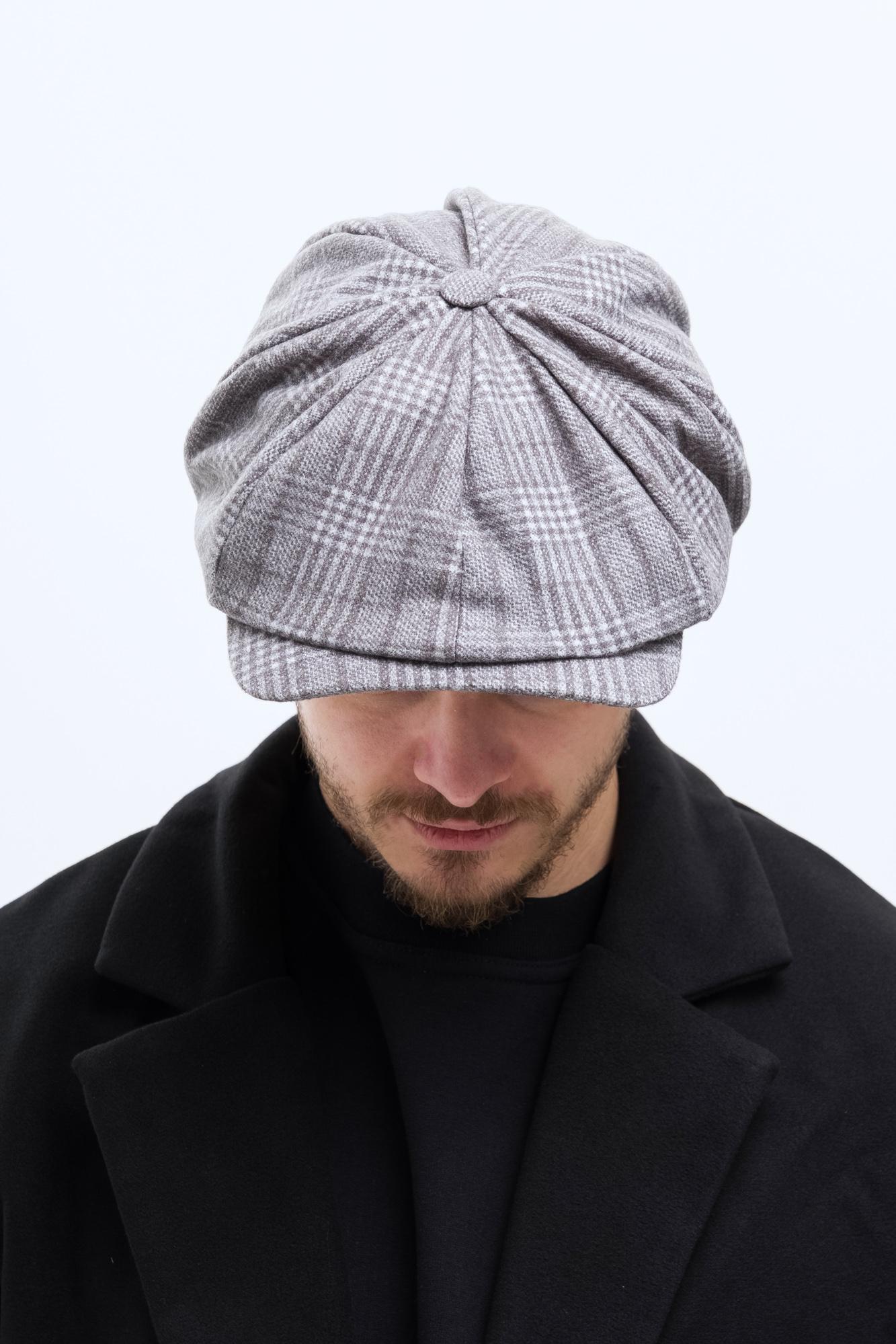 Кепка хулиганка Without Alfi в клетку Gray (8056037 8056038)