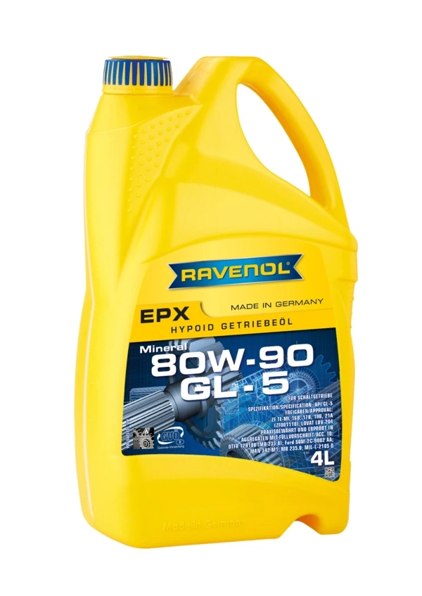 Трансмиссионное масло RAVENOL EPX 80W-90 минеральное 4 л (1223205-004)