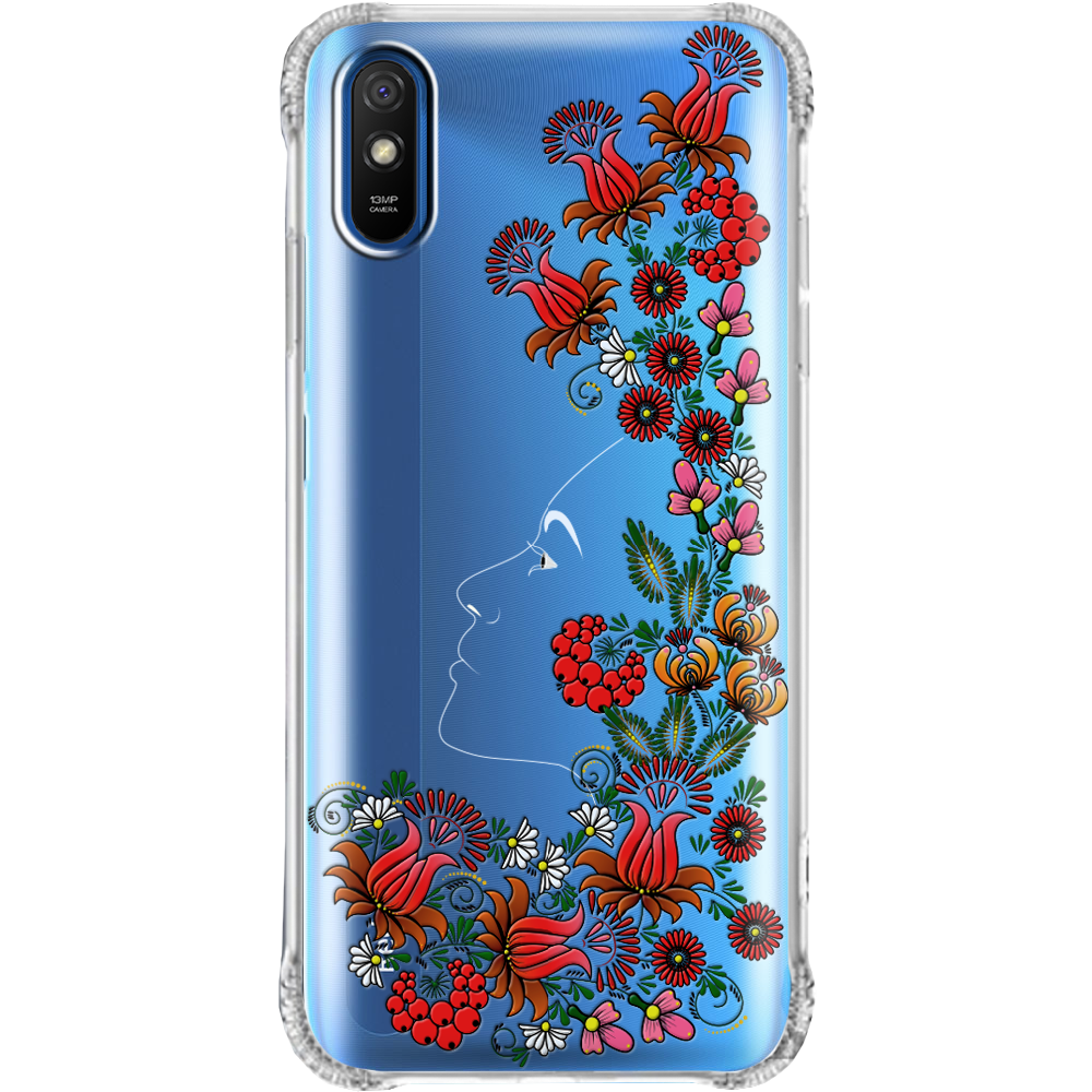Чехол BoxFace Xiaomi Redmi 9A 3D Ukrainian Muse Прозрачный противоударный силикон (40304-bk64-940304)