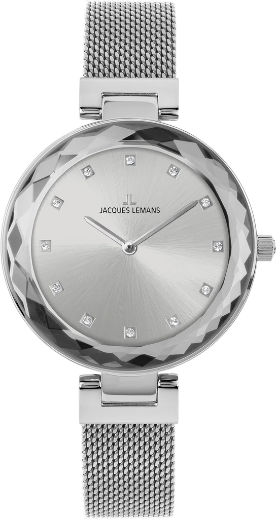 Наручные часы женские Jacques Lemans Milano 1-2139B со стальным корпусом WR 50 м и серебристым циферблатом Наручные часы женские Jacques Lemans Milano 1-2139B со стальным корпусом WR 50 м и серебристым циферблатом