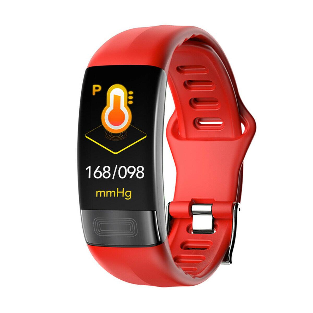 Фитнес-браслет Jiks Fit lite с тонометром и ЭКГ Красный (908)