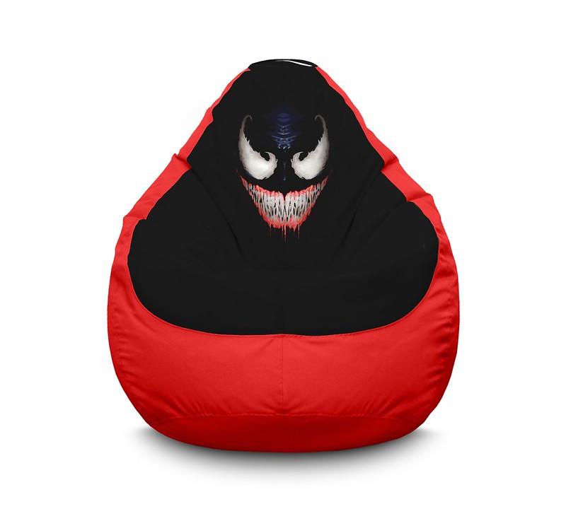 Кресло мешок iPuff Venom Face Оксфорд XXL 90х125 см Красный Кресло мешок iPuff Venom Face Оксфорд XXL 90х125 см Красный