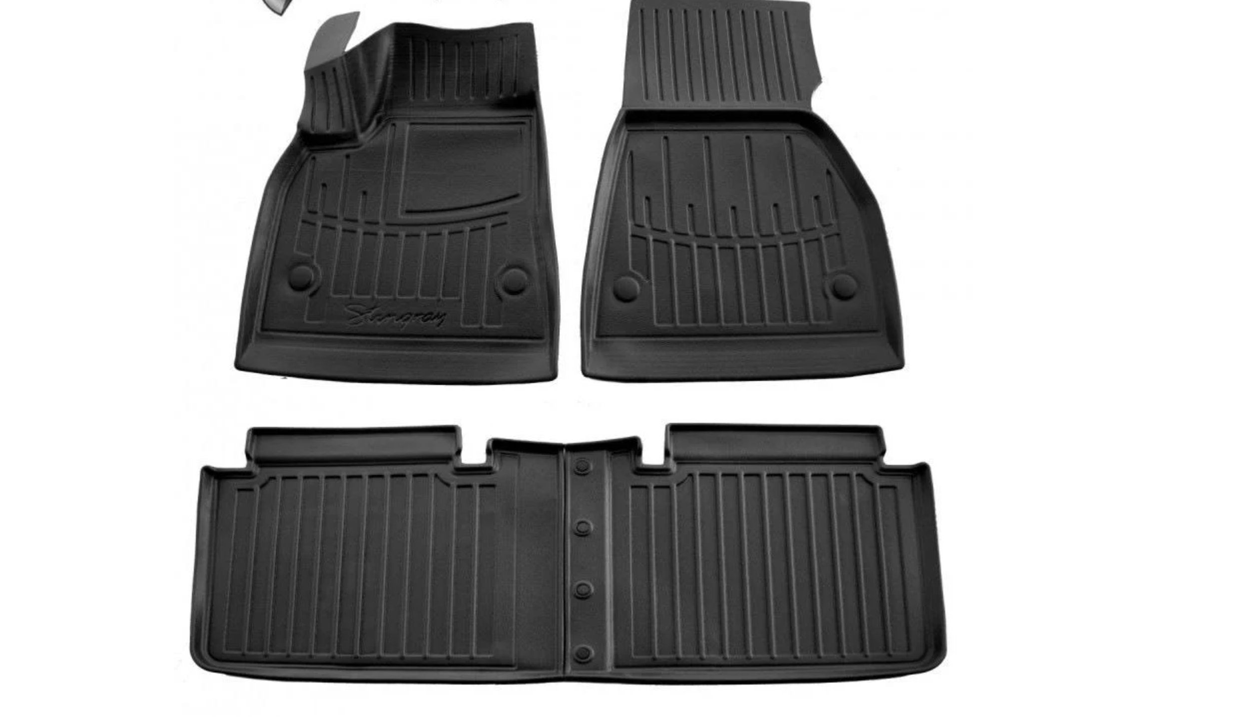 Коврики Stingray 3D 2012-2021 гг Stingray для Tesla Model S полиуретан Черный (126529)