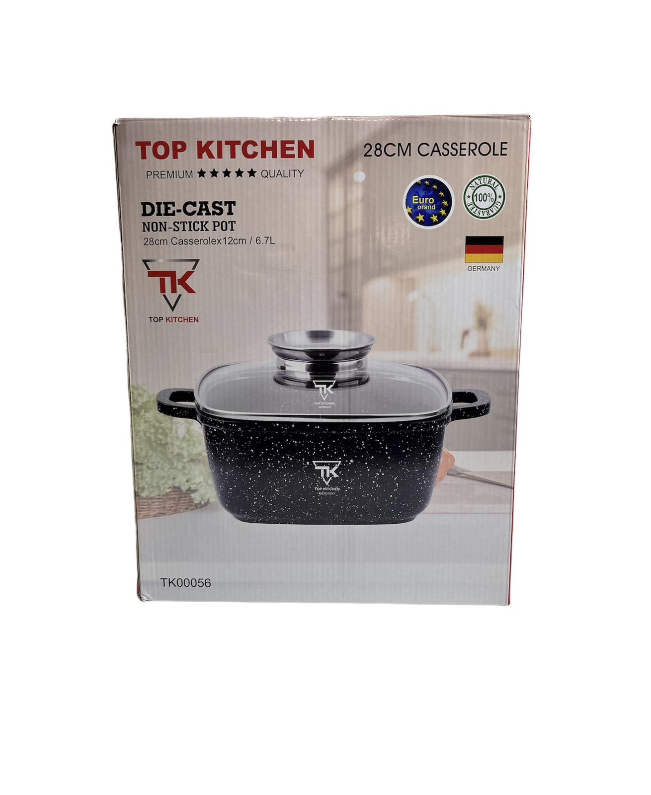 Кастрюля с крышкой Top Kitchen LK-37 28 см 7,9 л Красный (14962254) - фото 7