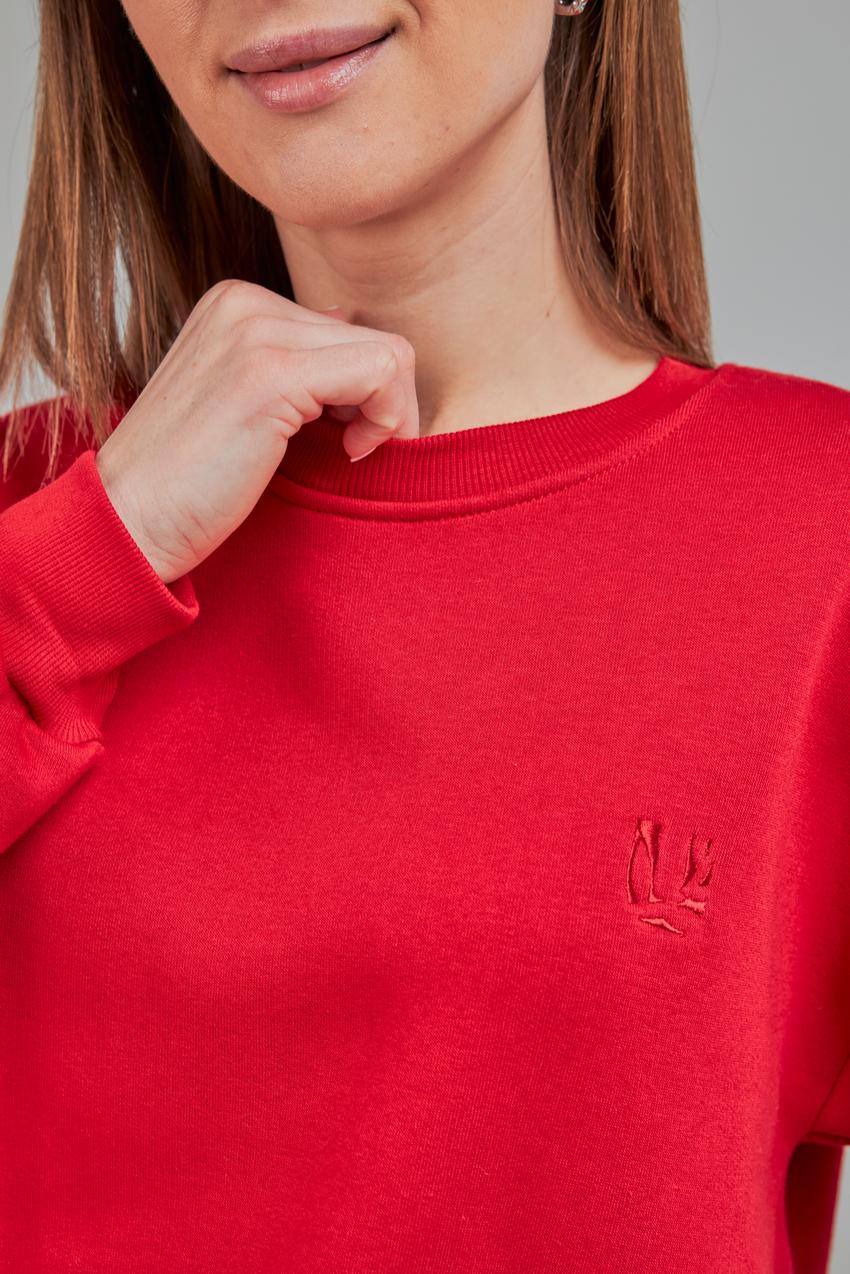 Свитшот женский М167.4 M Красный (630-1-61) - фото 2 Свитшот женский М167.4 M Красный (630-1-61) - фото 2