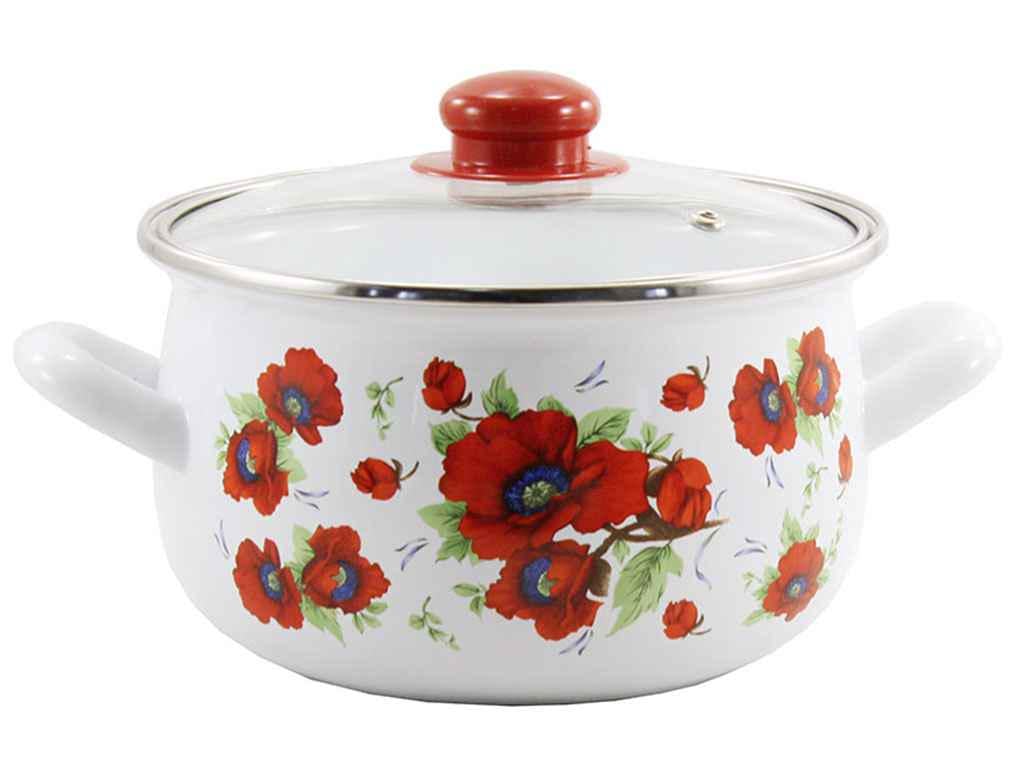 Кастрюля Interos Мак 3,1 л 18 см Красный (848072)