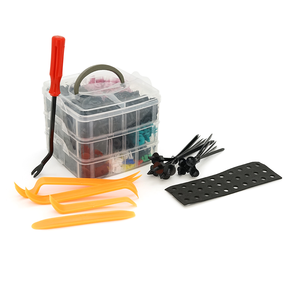 Кліпси для обшивки дверей авто пластикові універсальні 725 шт. (YUT_V10598) Кліпси для обшивки дверей авто пластикові універсальні 725 шт. (YUT_V10598)