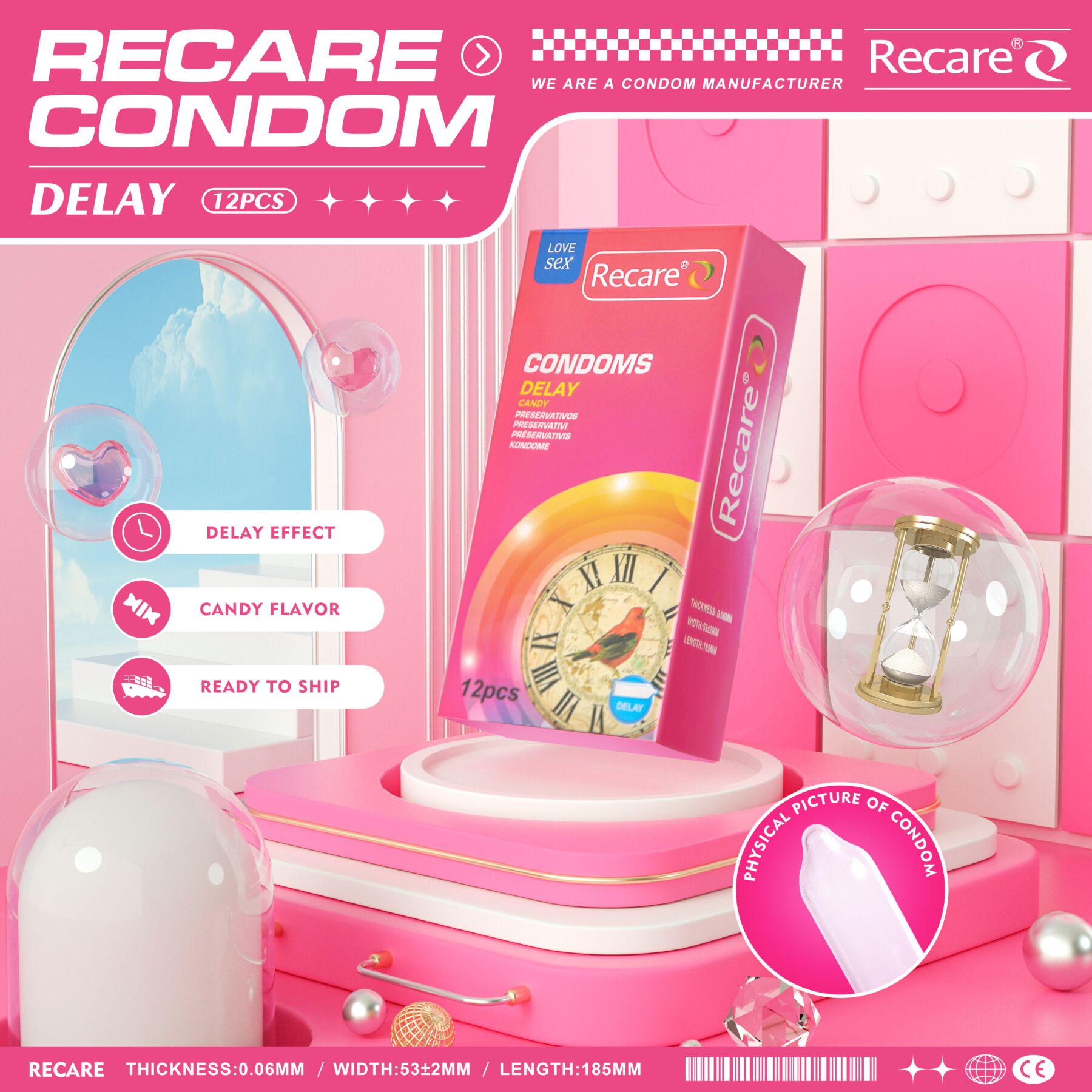 Презервативы Recare Delay Candy Condoms пролонгирующий эффект конфетный аромат 12 шт. - фото 5