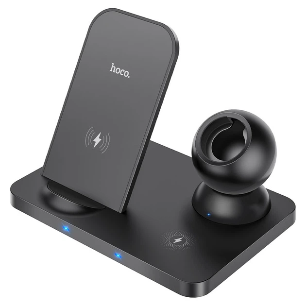 Зарядная станция беспроводная Hoco CW33 3в1 Black (000547022) Зарядная станция беспроводная Hoco CW33 3в1 Black (000547022)