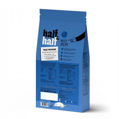 Корм для собак сухой Half&Half больших пород с говядиной 12 кг - фото 2 Корм для собак сухой Half&Half больших пород с говядиной 12 кг - фото 2