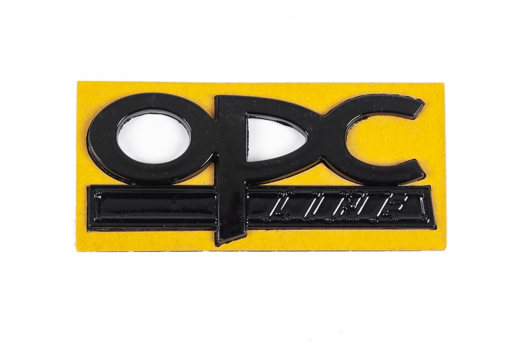 Эмблема OPC Line 32 мм на 85 мм Davs Auto для Opel пластик Черный