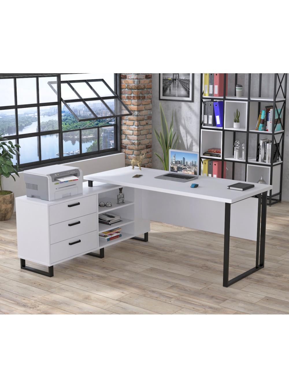 Письменный стол MSM Нотариус Loft Design Белый