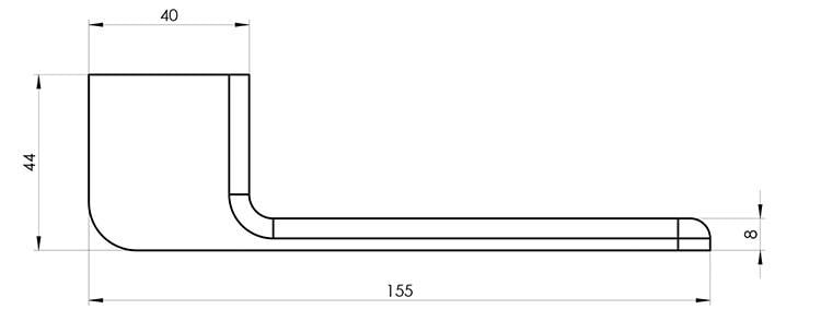 Дверная ручка для стекла WALA H4S32/SM1OM1 с магнитным механизмом и фиксатором В1 стекло-рама Серебряный (H4S32/SM1OM1) - фото 7