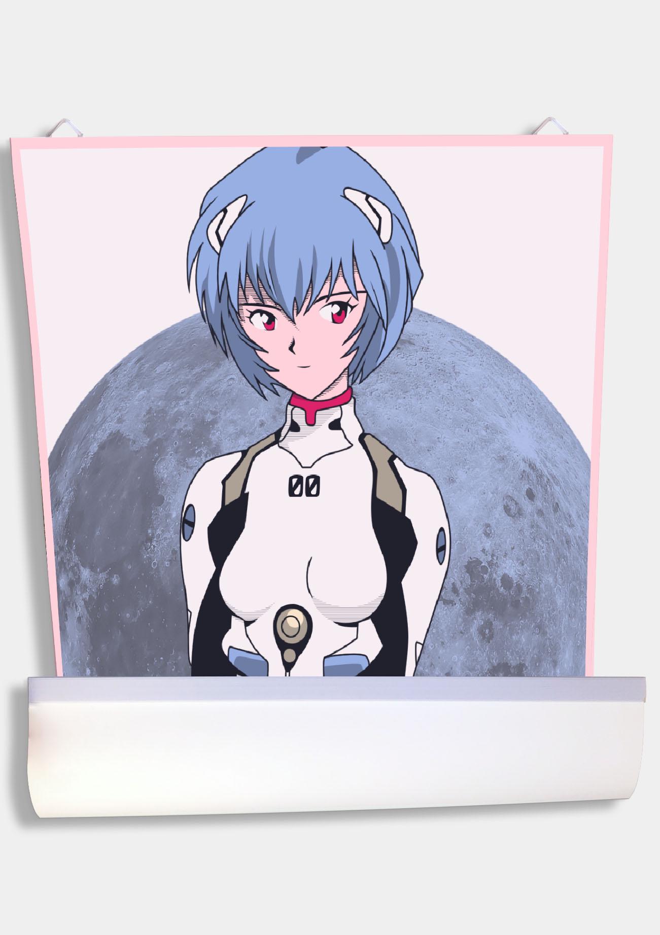 Поп-Арт Аниме постер Let's Play Рей Аянами/Rei Ayanami Евангелион/Neon Genesis Evangelion 2 Pop-art 90х61 см - фото 3