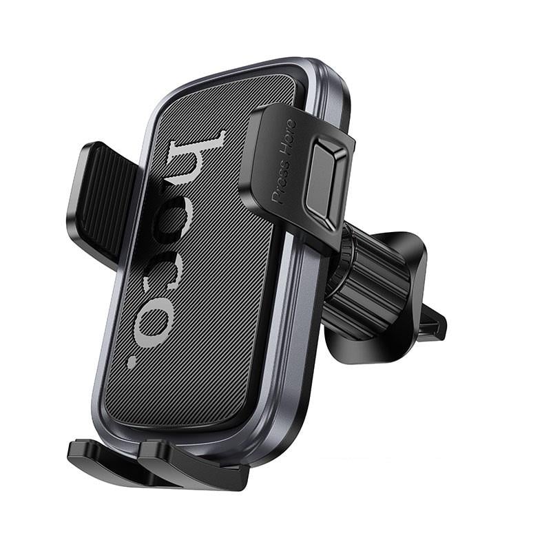 Держатель для телефона в машину Hoco H78 Vista push-type car holder Black/Metal Gray (21190)