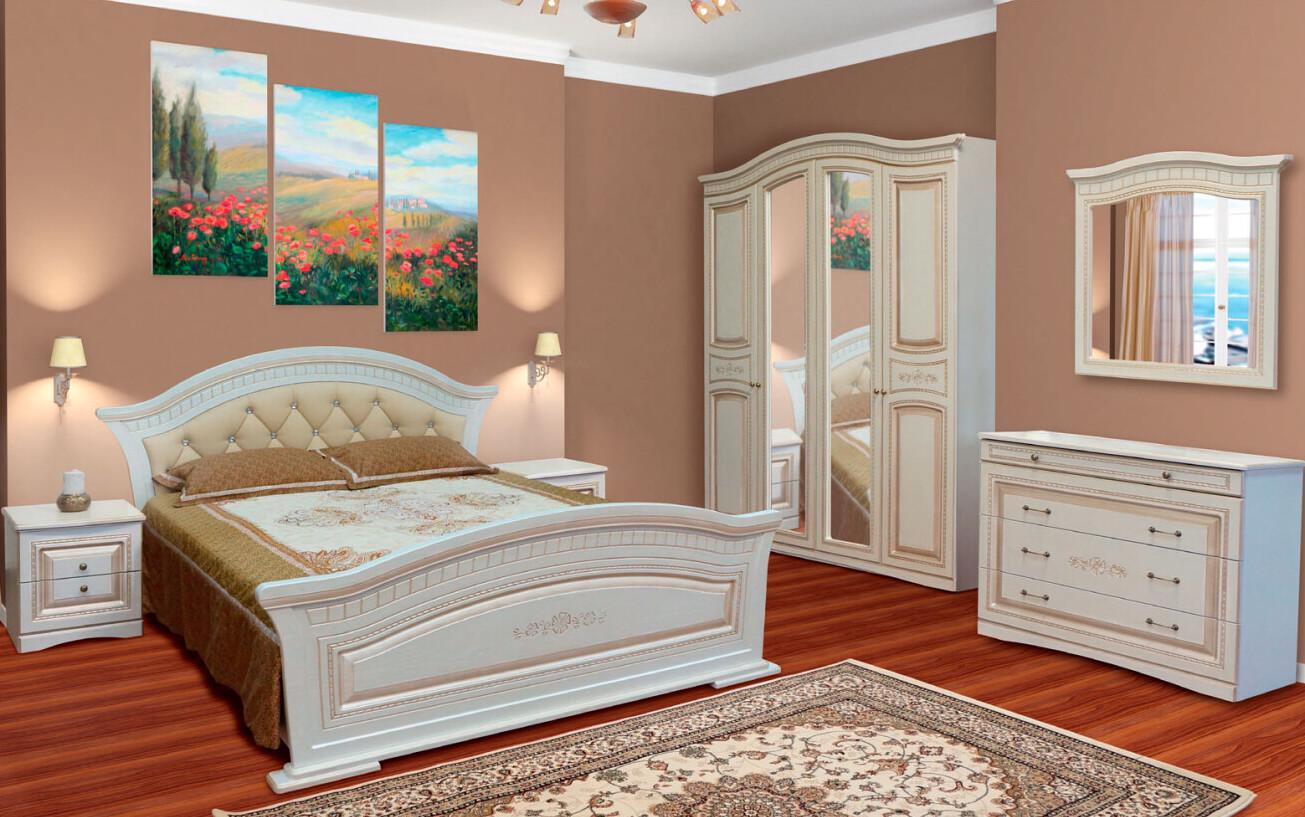 Спальня Світ Меблів 4Д Николь ЛДСП/МДФ Белый (12917456)