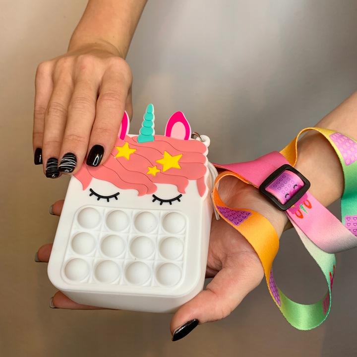 Сумочка Pop It Единорог антистресс Белый (a34b6b27) - фото 3 Сумочка Pop It Единорог антистресс Белый (a34b6b27) - фото 3