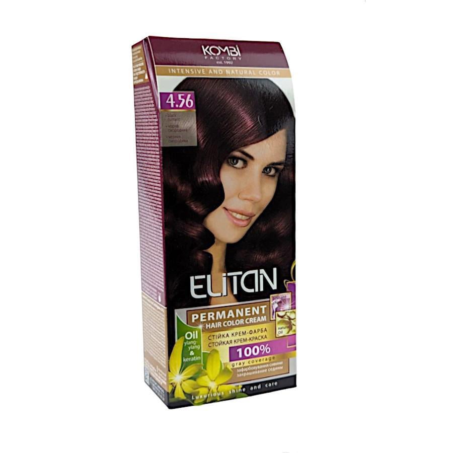 Крем-краска для волос стойкая ELITAN intensive and natural color 4-56 Черная смородина (2185072572)