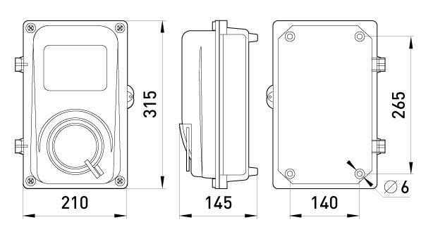 Корпус під 1-ф лічильник E.NEXT e.mbox.stand.plastic.n.f1 4 модулі навісний пластиковий 315х210х145 мм (s0110001) - фото 8