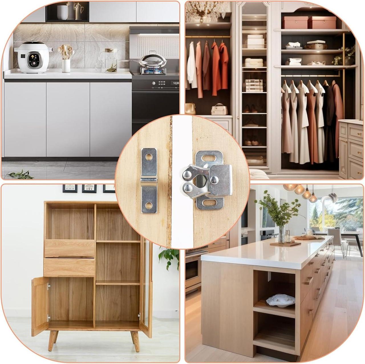 Мебельный замок роликовый металлический для закрывания дверей Серебристый (2789190565) - фото 6 Мебельный замок роликовый металлический для закрывания дверей Серебристый (2789190565) - фото 6