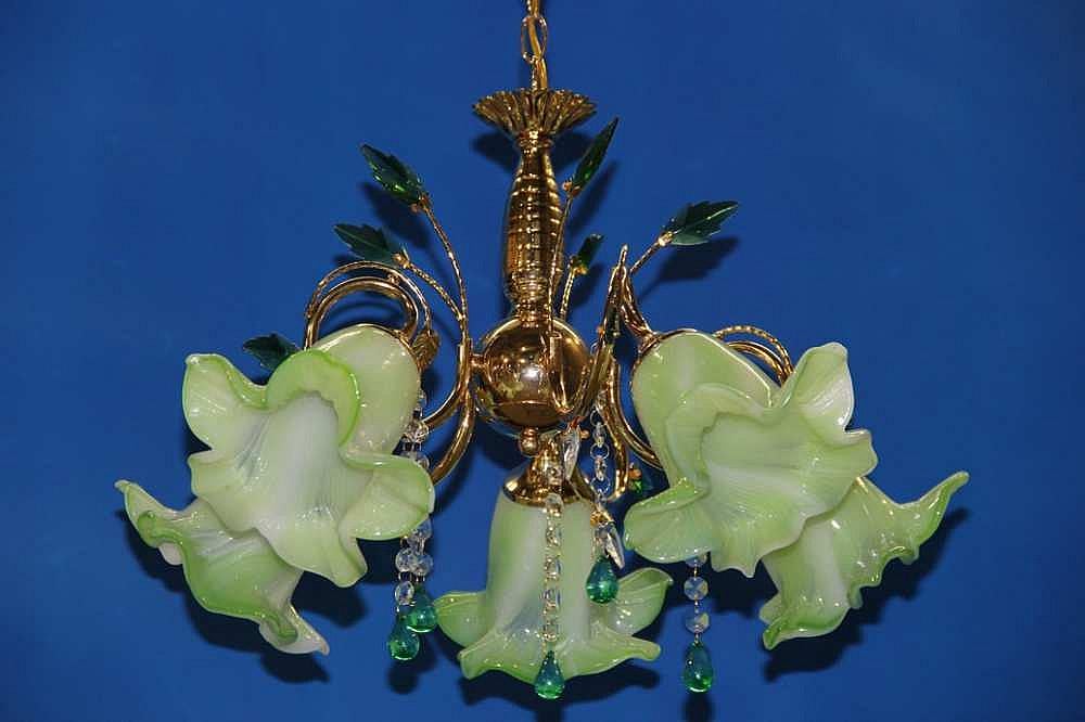 Люстра с плафонами Ray L80068/5FGD Зелёный (IR006209)