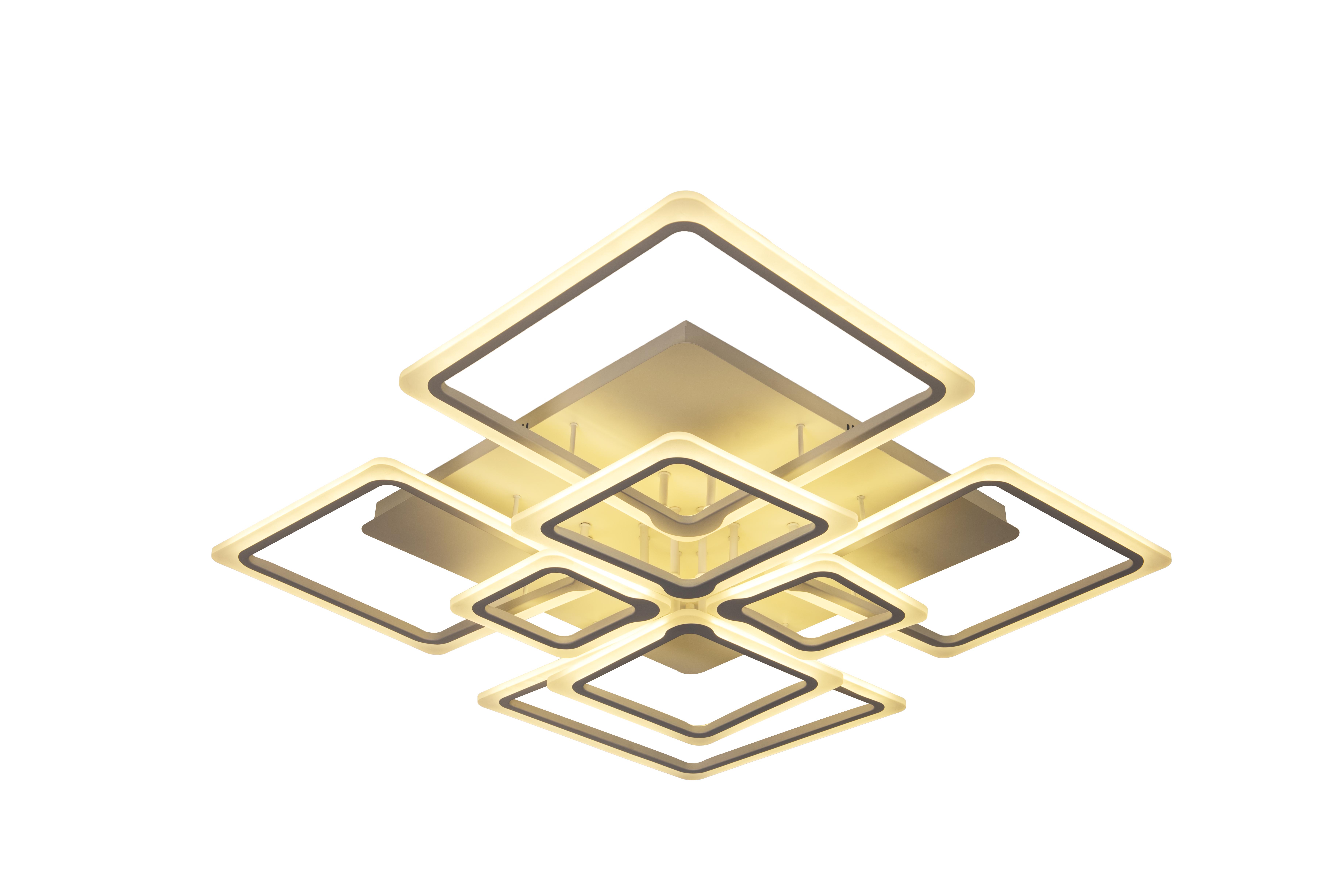 Люстра светодиодная квадратная акриловая Valeso V L6113-8 WT