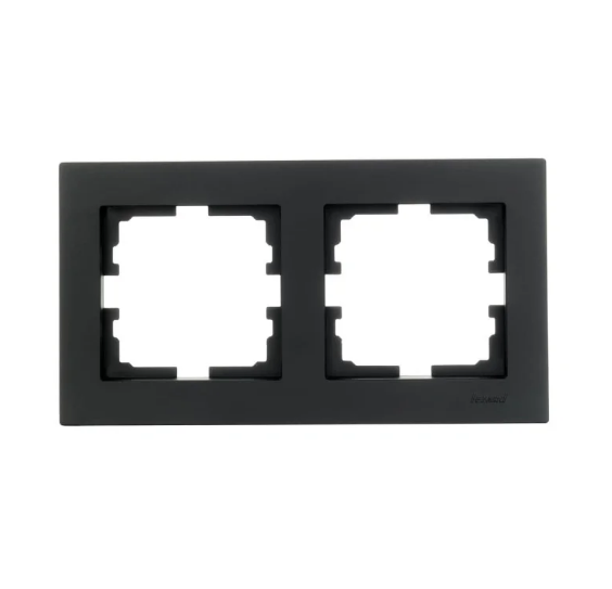Рамка двойная Lezard Vesna Черный (26404265)