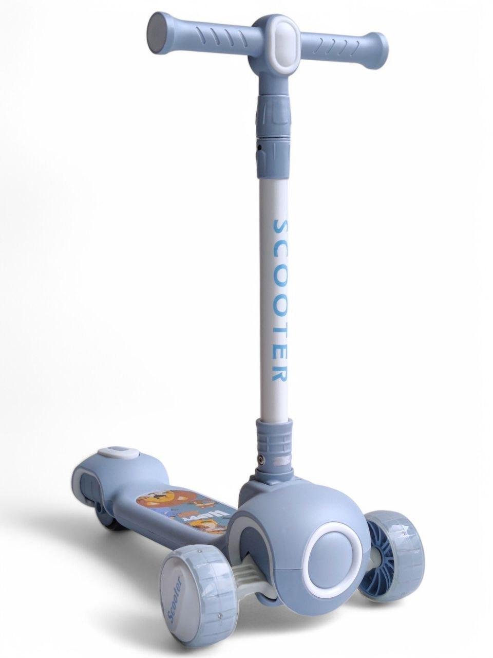 Самокат дитячий Scooter Happy Day V1 до 75 кг з ножним гальмом Блакитний (V1r-s) - фото 1 Самокат дитячий Scooter Happy Day V1 до 75 кг з ножним гальмом Блакитний (V1r-s) - фото 1
