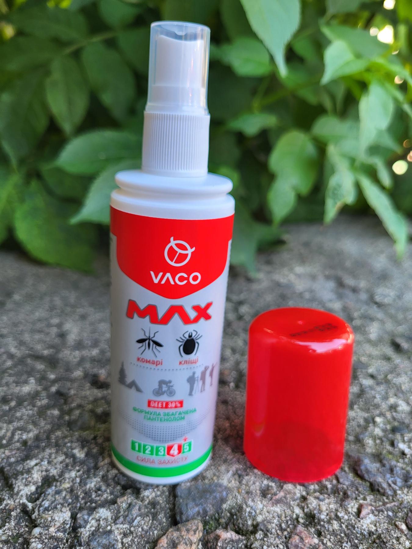 Спрей від комарів/кліщів та мошок VACO Max Deet 30% з пантенолом 80 мл - фото 3