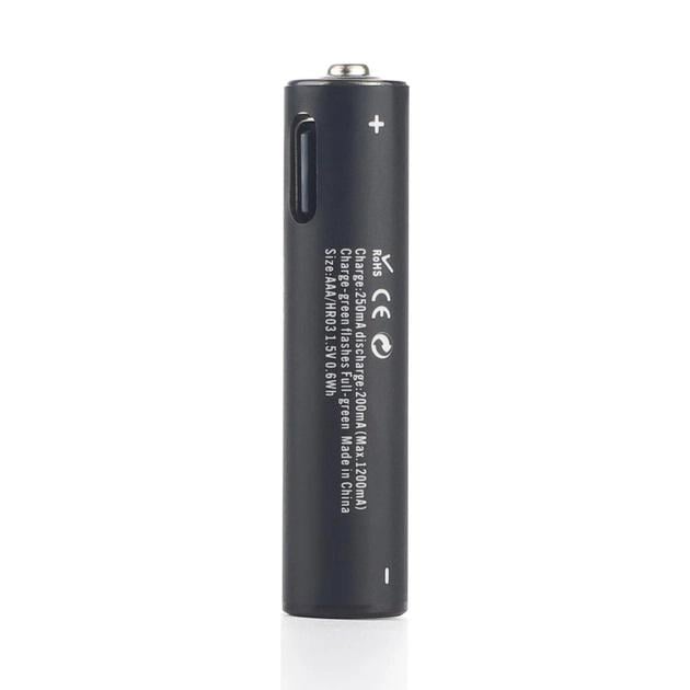 Аккумулятор SOSHINE AAA/LR03 1,5V 600 mWh Type-C Li-ion (104068) - фото 2