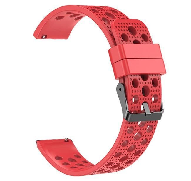 Спортивный ремешок с перфорацией для часов Samsung Galaxy Watch Active SM-R500/Active 2 SM-R820/R830 Red (925682079)