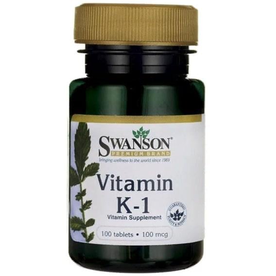 Витамин K Swanson Vitamin K-1 100 mcg 100 Tabs (SWA-01994)