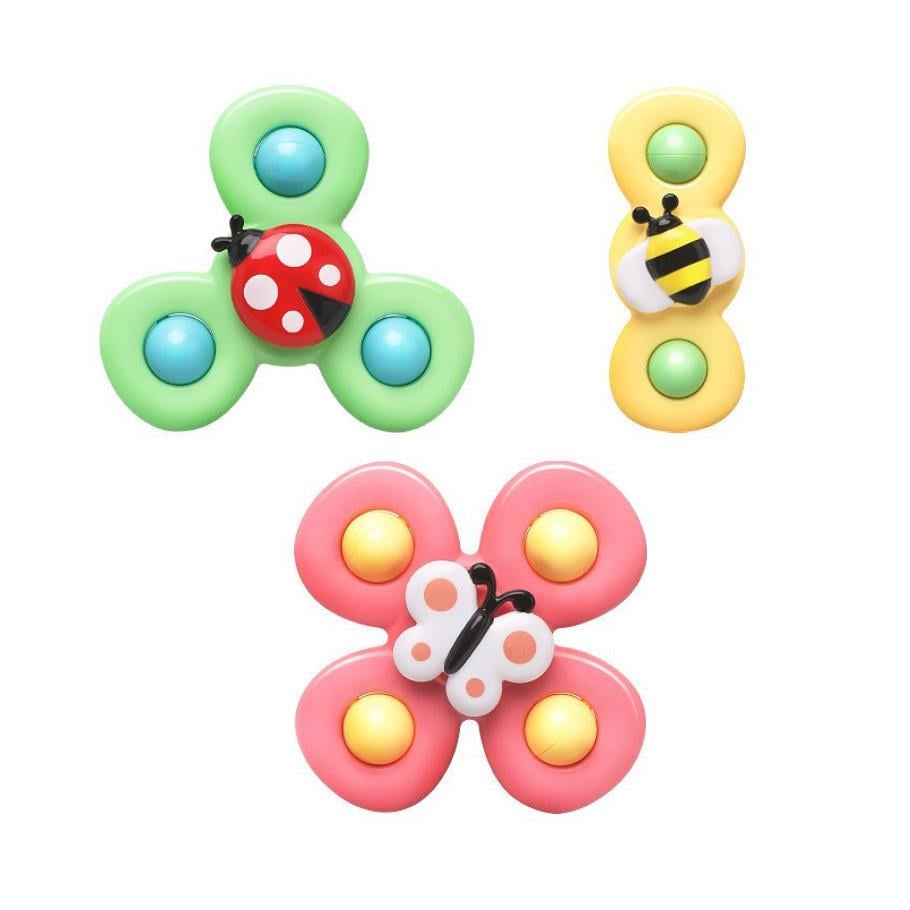 Комплект детских спиннеров на присоске с поп-ит игрушками 3 шт. (26155649)