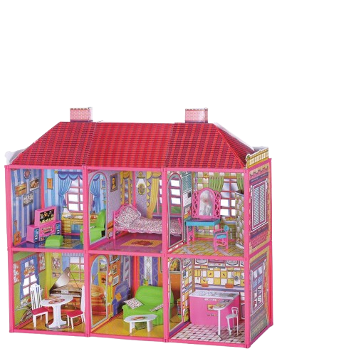 Кукольный домик двухэтажный с мебелью (6983)